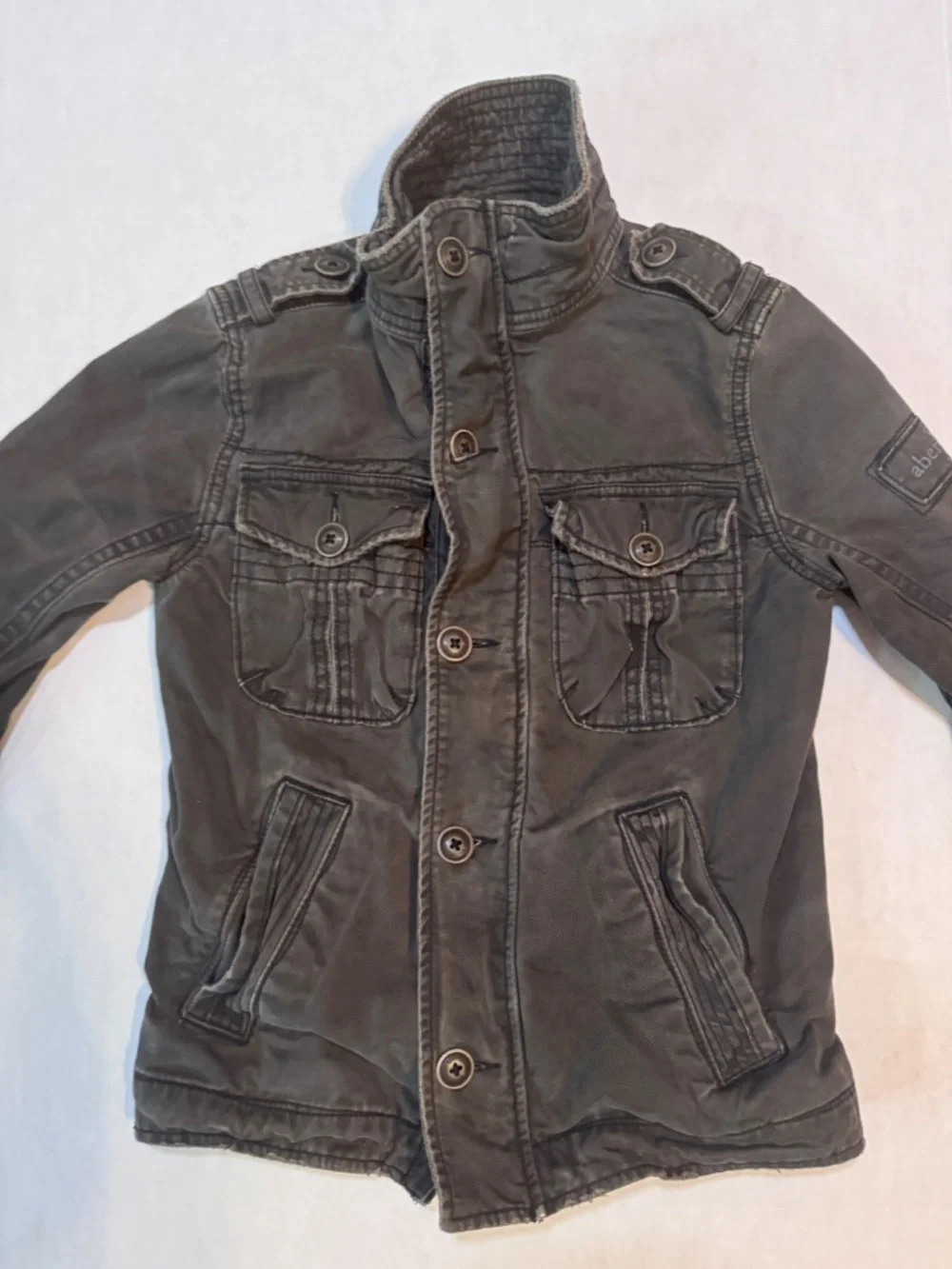 Abercrombie And Fitch Women's Medium Utility Military Jacket Brown Many Pockets - Picture 3 of 11